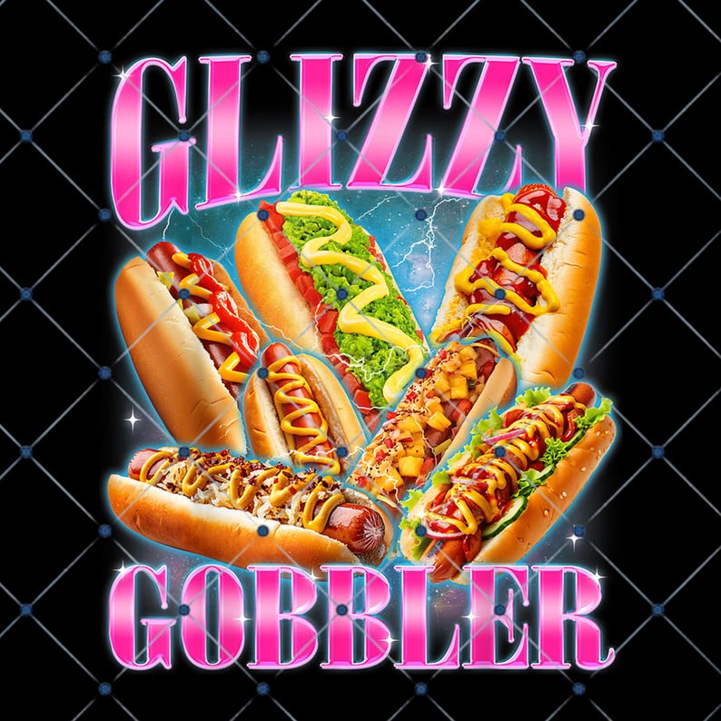 Glizzy Gobbler PNG – Funny Hot Dog Meme Graphic (DTF Sublimation ...