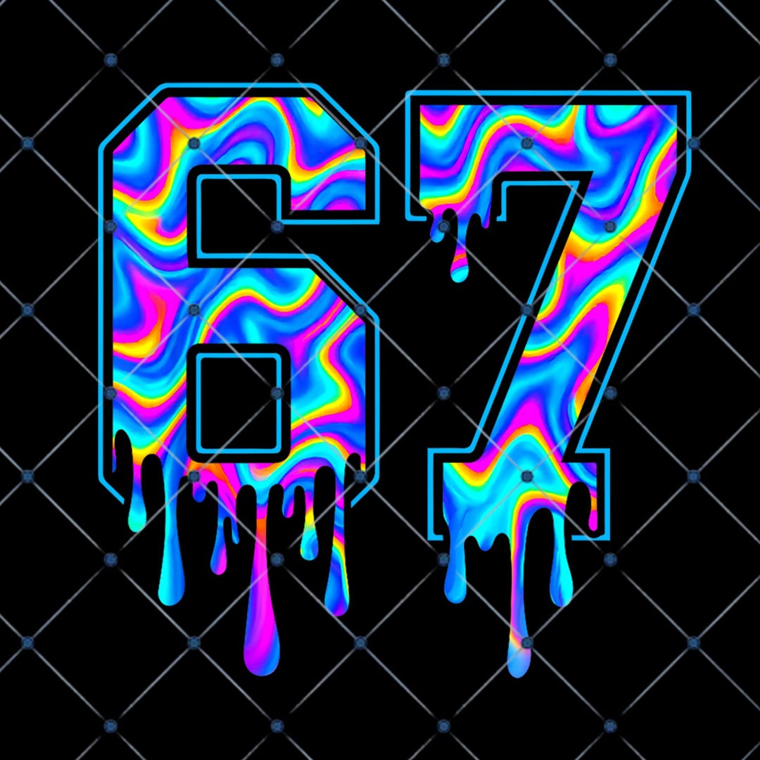Swirl Six Seven 6 7 Meme PNG – Gen Alpha Drip Meme Graphic, Fun Number ...