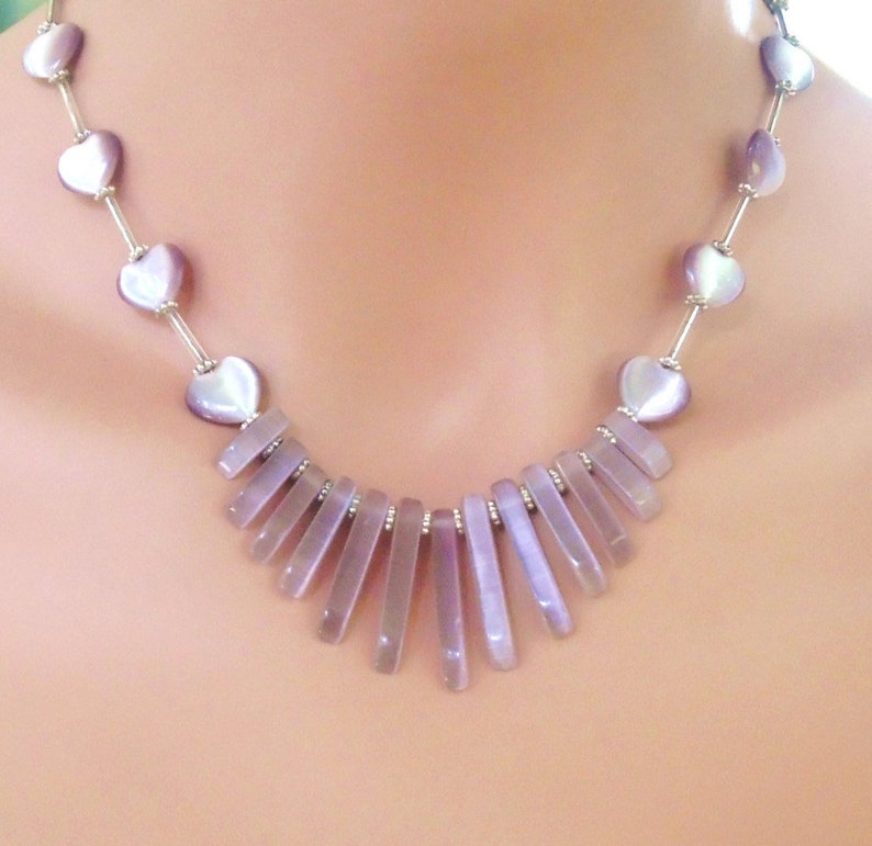Purple Cats Eye Necklace Cleopatra Style Choker Lavender Etsy