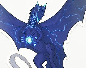 Fantasy Lightning Elemental Dragon Sticker