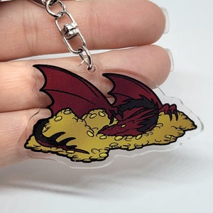 Dragon Treasure Hoarder Acrylic Keychain Charm