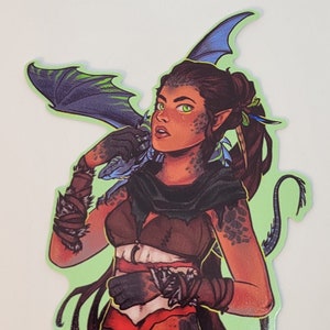 Fantasy Dragon Lady &quot;One of them&quot; Original Art Weatherproof Sticker