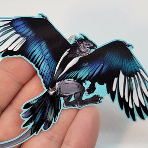 Ekster Fantasy Gryphon Kleurrijke weerbestendige sticker