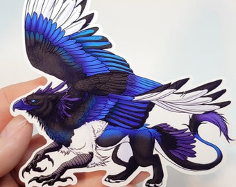 Magpie Fantasy Gryphon Colorful Weatherproof Sticker