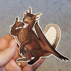 Dragonheart Draco &quot;Tea Time&quot; Fan Art Sticker