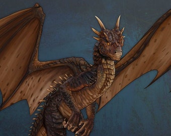 Dragonheart Draco Realistic Illustration Fan Art Prints and Posters