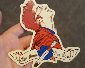 David Tennant Tenth Doctor "Her Name Was Rose" Sticker