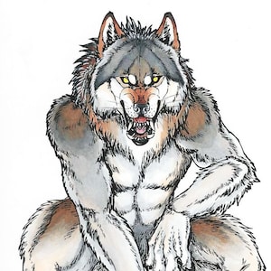 Werewolf Marker Drawing Horror Prints and Posters