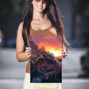 Dragon Rider Fantasy Illustration Prints and Posters image 2