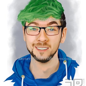Jacksepticeye YouTube Celebrity Portrait Fan Art Prints and Posters