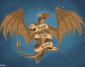 Dragonheart Draco - Guarda le stelle - Stampe e poster fan art