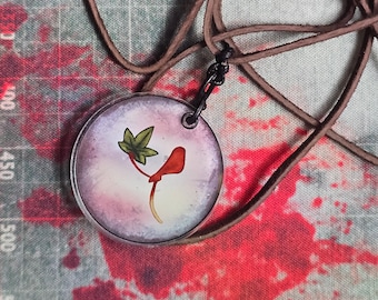 Iron long Markiplier Simon Eden Tree Seed "I just want to live" fanart acryl bedel sleutelhanger