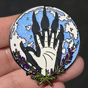 Full Moon Therian Werewolf Anthro Lycan Fantasy Wolf Inside Paws Hard Enamel Pin