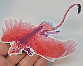 Fantasy Flying Gryphon Colorful Weatherproof Sticker