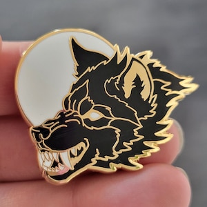 Werewolf Full Moon Lycan Fantasy Hard Enamel Pin