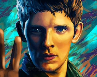 Stampe e poster di fan art di Merlin Colin Morgan Sorcerer