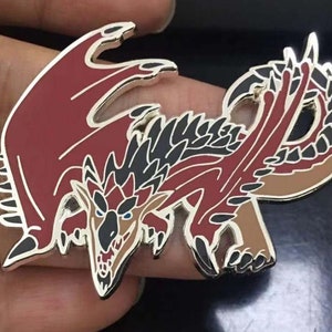 The Hunted Monster Dragon Video Game Fan Art Enamel Pin