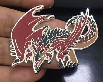 The Hunted Monster Dragon Video Game Fan Art Enamel Pin