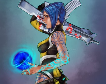 Borderlands 2 Maya the Siren Fan Art Prints and Posters