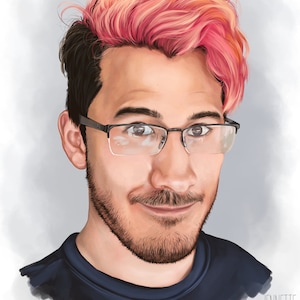 Markiplier Mark YouTube Celebrity Portrait Fan Art Prints and Posters