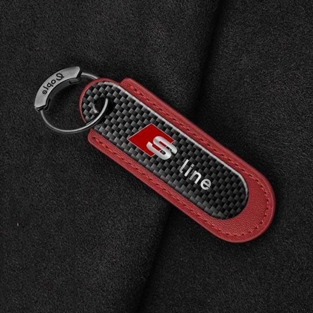Audi S Line Keychain – Carbon Fiber Leather Style Keyring - Etsy