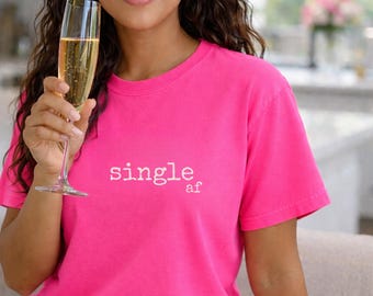 Koszulka ze statusem związku AF – Singiel, Skończyłeś, To skomplikowane czy już koniec – Zabawna koszulka graficzna, walentynkowa koszulka