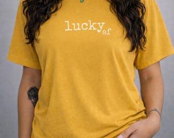 Koszulka Lucky AF – Comfort Colors, unisex, z grafiką