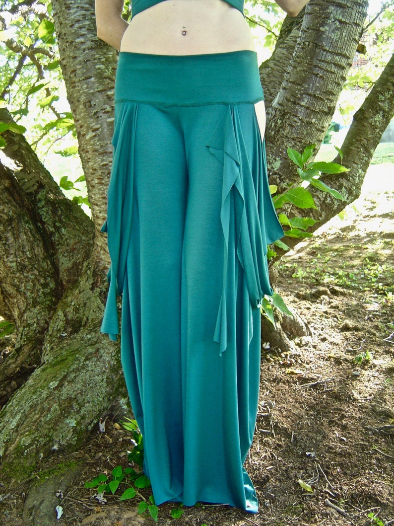 Sakura Open Hip Dance Pants Low Rise Wide Leg Flare Etsy