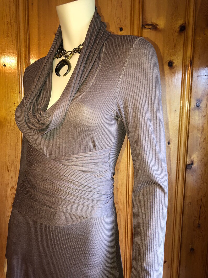 Anastasia Long Sleeve Wrap Around Ties Top Cowl neck Tunic | Etsy