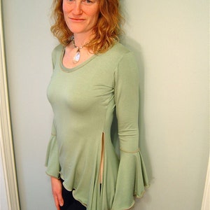 Dielle Long Sleeve Tunic, Flared Bell Sleeves, Side Slits, Woodland, Elven, Fairy, Romance, Medieval, Boho Top, Other Colors