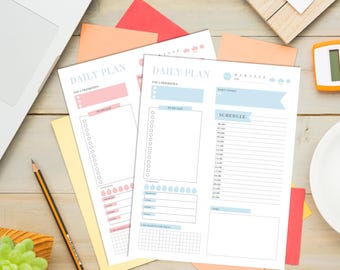 Minimalist Daily Planner Printable: To-Do List Template (A4/Letter Size)