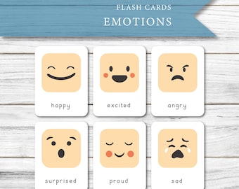 Printable Emotion Flashcards: Montessori Learning for Toddlers (PDF)