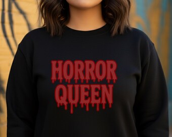 Horror Queen Sweatshirt | Halloween crewneck | Scary Movie Hoodie