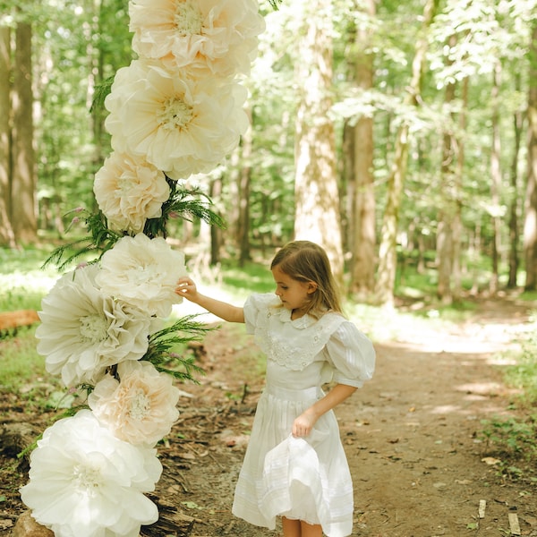 Pippa Collection (set of 10 flowers), backdrop arch flowers, decorative flower backdrop, faux flowers wedding, giant flower decorations