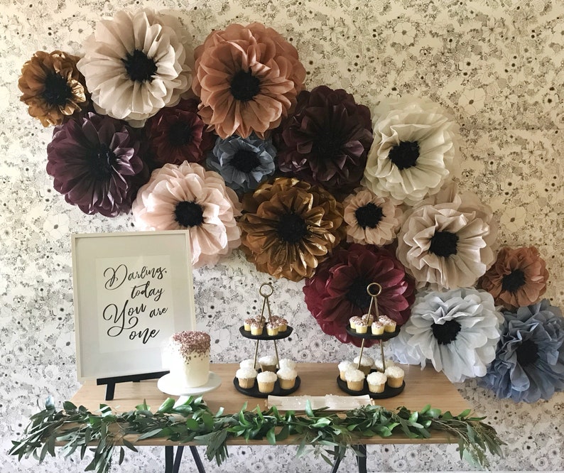 Tissue Paper Flowers set of 10 first birthday party flower image 3