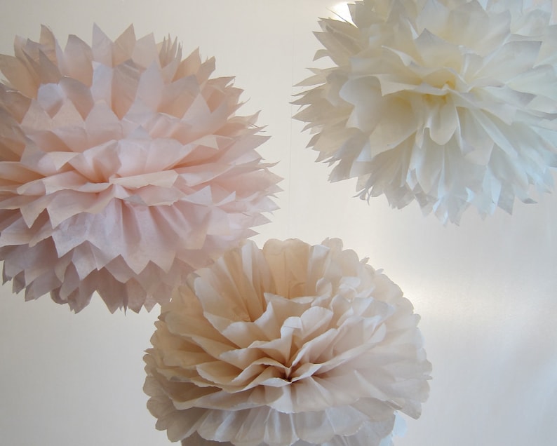 Tissue Paper Pom Poms Bridal Shower Decorations Baby Shower Etsy