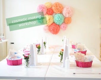 Tissue paper pom poms, baby shower decorations, baby mobile, hanging pom poms, birthday party decorations, first birthday party decorations