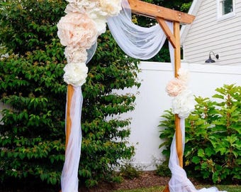 Tissue Paper Flower Arch Set, Wedding Backdrop Decoration