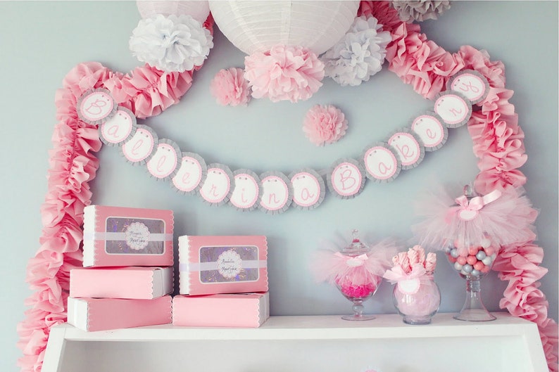 ballerina theme baby shower tissue paper pompoms ballerina birthday party girly baby shower decorations poms bridal shower decorations