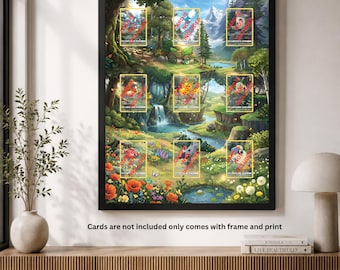 Individueller Bilderrahmen für das 9-Karten-Set GG26-GG34 | 16x20 Kartenhalter-Rahmen | Magnetischer Fall & abgestufter Bildschirm