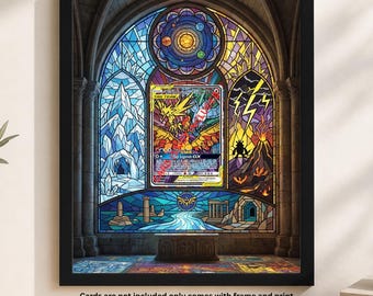 Erweiterungsrahmen für Moltres Zapdos Articuno SM210 | 8x10 TKG Halter | Magnetische Gehäuse Display & Wandkunst
