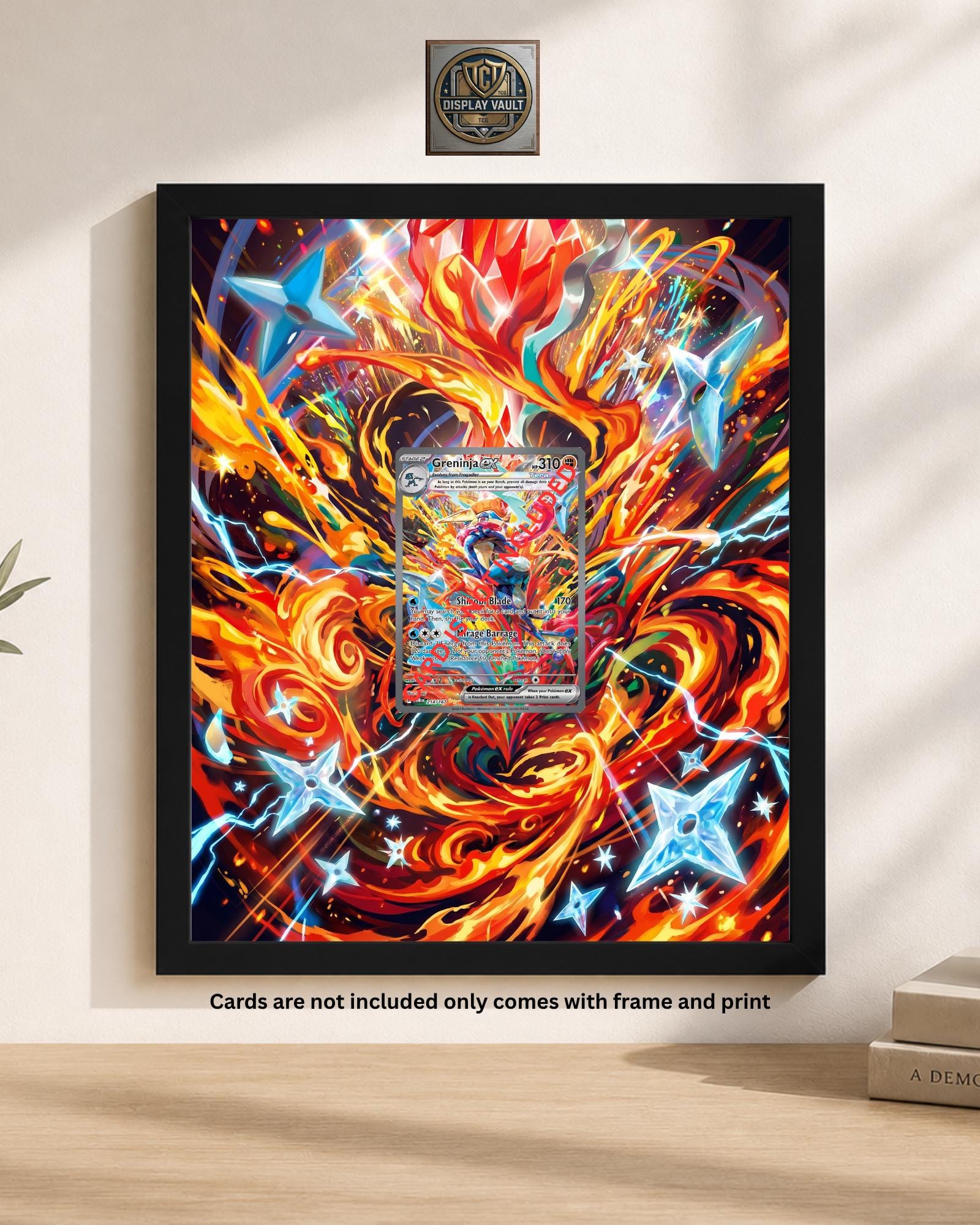 Custom Extended Art Frame for Greninja Ex #214/167 | 8x10 Card