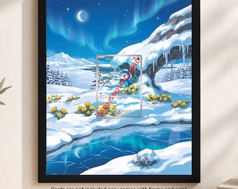Kundenspezifischer erweiterter Kunstrahmen für Piplup 098/094 | 8x10 Kartenhalter Rahmen | Magnetischer Fall & abgestufter Bildschirm