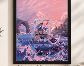 Kundenspezifischer erweiterter Kunstrahmen für Samurott 107/086 | 8x10 TKG Halter | Magnetische Gehäuse Display & Wandkunst