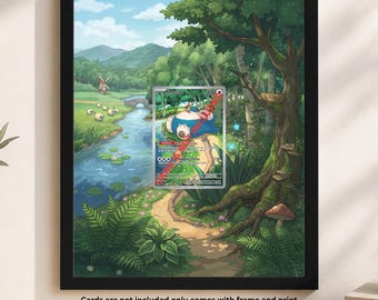 Individueller Bilderrahmen für Snorlax 051 Promo | 8x10 TKG Halter | Magnetische Gehäuse Display & Wandkunst