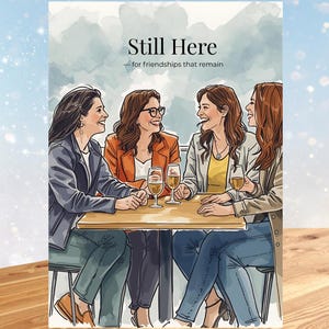 Vänskapsmikrobok Matt anteckningsbok: Fortfarande här, present till kvinnor