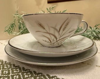 Vintage Sone China Teacup & Saucer Set, Made in Japan 1965