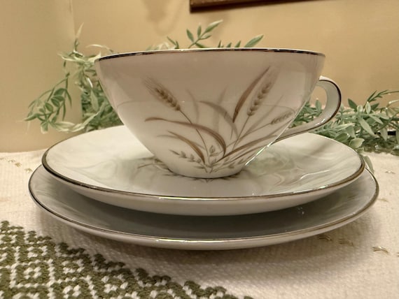 Vintage Sone China Teacup & Saucer Set, Made in Japan 1965