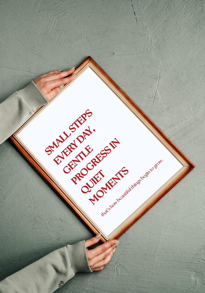 Minimalist Motivation Quote Art, Small Steps Print ,positive ...