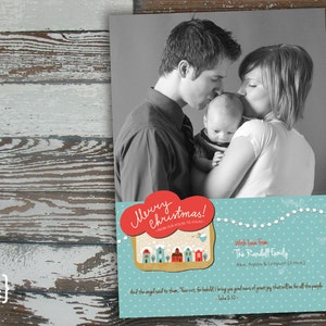 Merry Christmas Digital Holiday Card  - Customizable with scripture & photo (Luke 2:10)